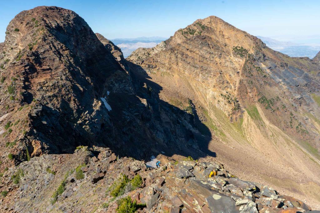 Broads Fork saddle as seen from Dromedary Peak