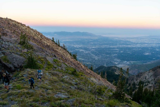 Early on the ridge of the WURL