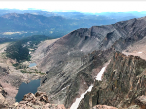 Chasm Lake from Longs Peak Summit