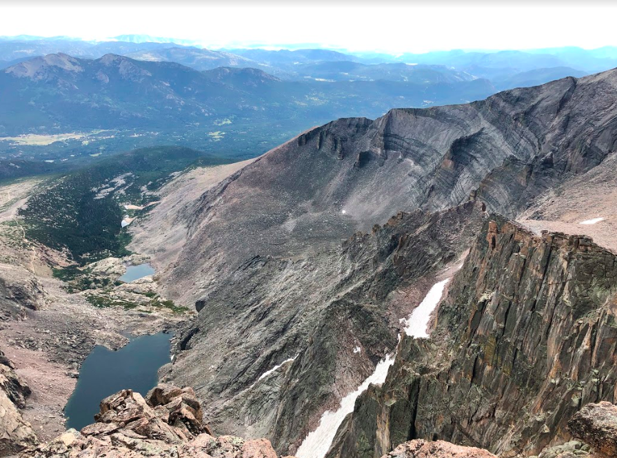 Chasm Lake from Longs Peak Summit